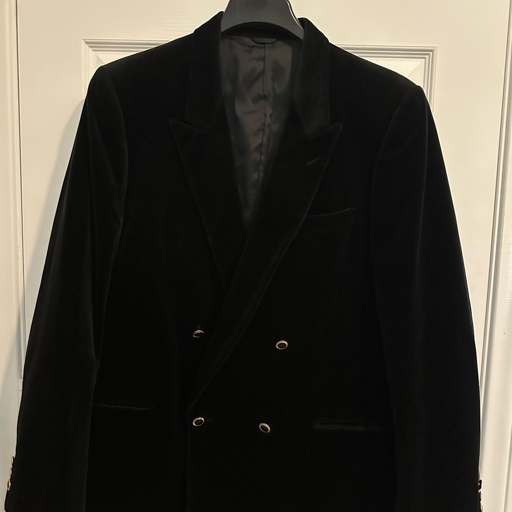 Vintage Hand Tailored Black Velvet Jacket